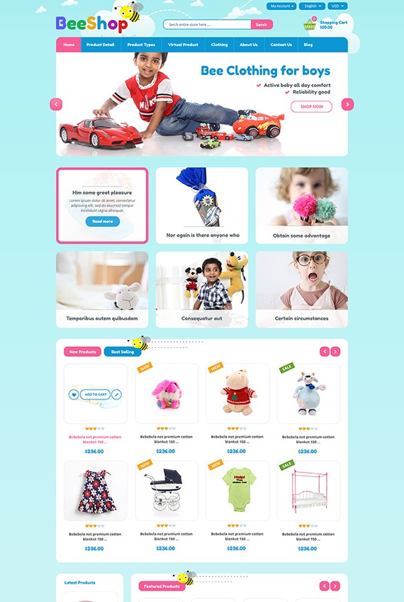 Plantilla de BeeStore - Responsive Kids